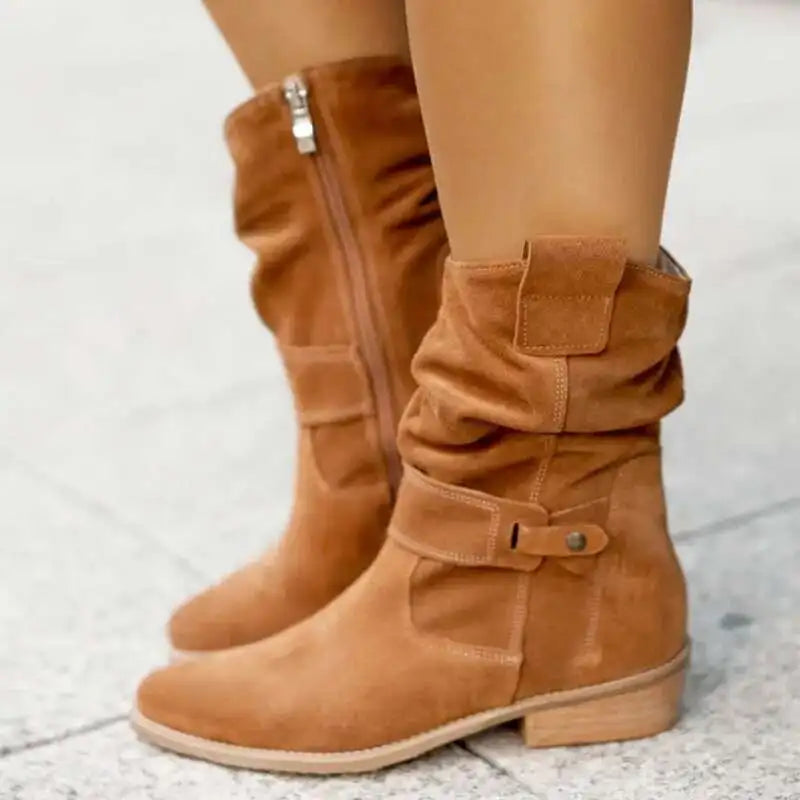 Botas de ante hasta la rodilla para mujer