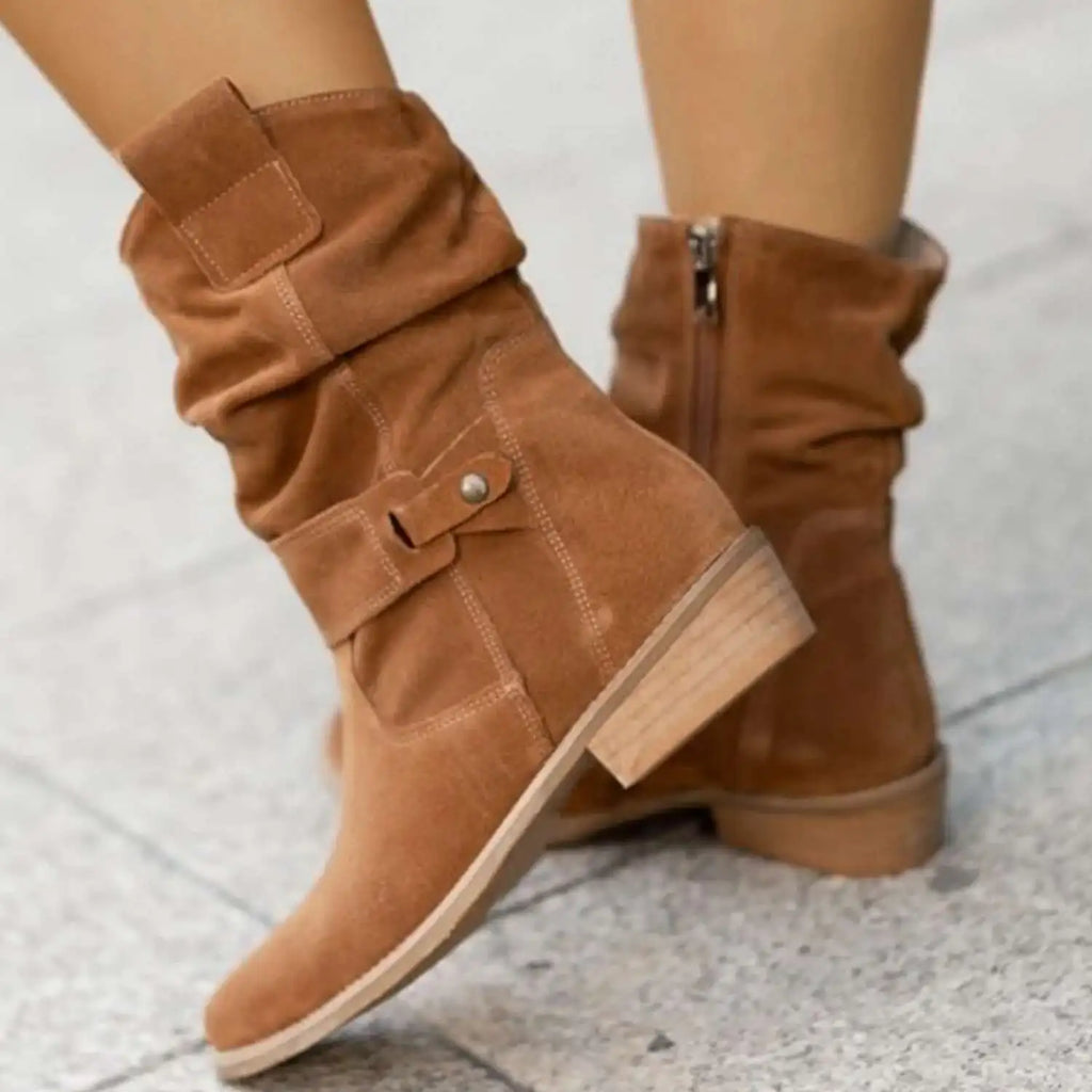 Botas de ante hasta la rodilla para mujer