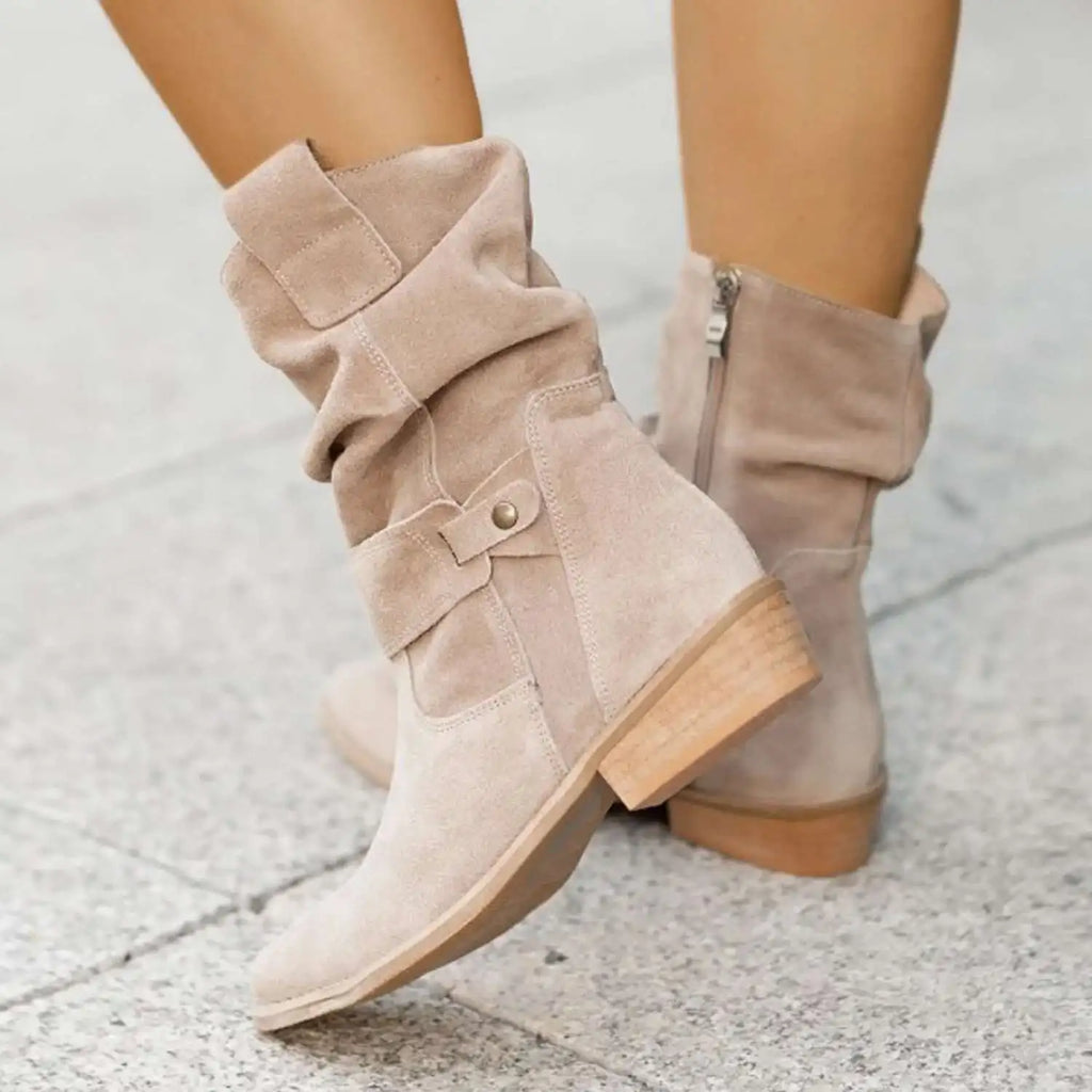 Botas de ante hasta la rodilla para mujer