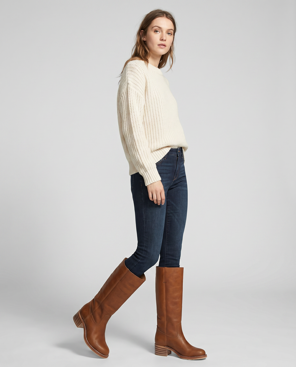 Botas de inspiración cowboy hasta la rodilla para mujer