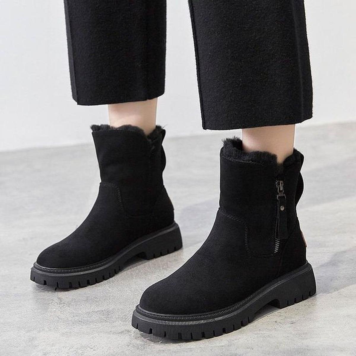 Botas de invierno impermeables con pelo cálido para mujer