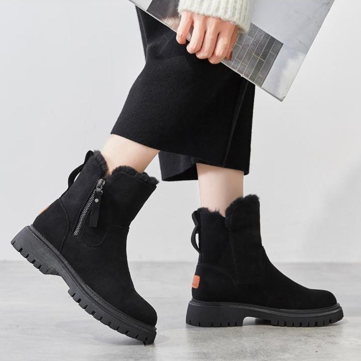 Botas de invierno impermeables con pelo cálido para mujer