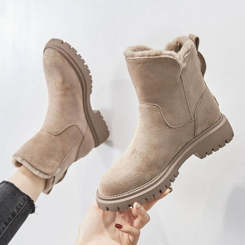 Botas de invierno impermeables con pelo cálido para mujer