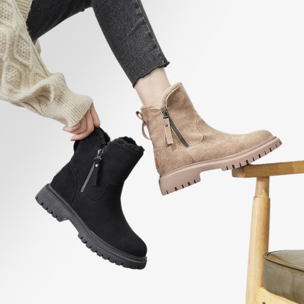 Botas de invierno impermeables con pelo cálido para mujer