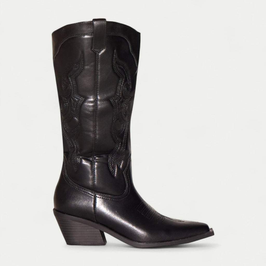 Botas cowboy estilo western hasta la rodilla para mujer