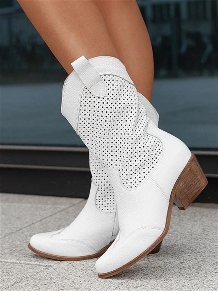 Botas camperas elegantes con tacón para mujer