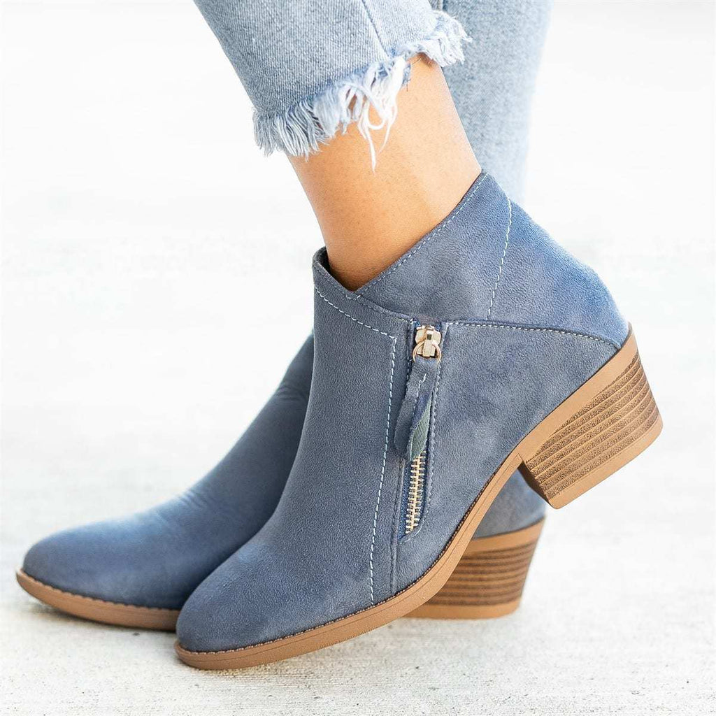 Botines cortos de ante para mujer