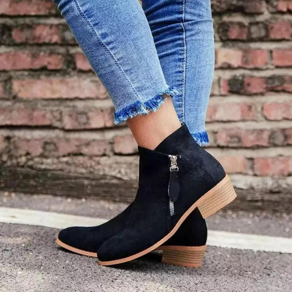 Botines cortos de ante para mujer
