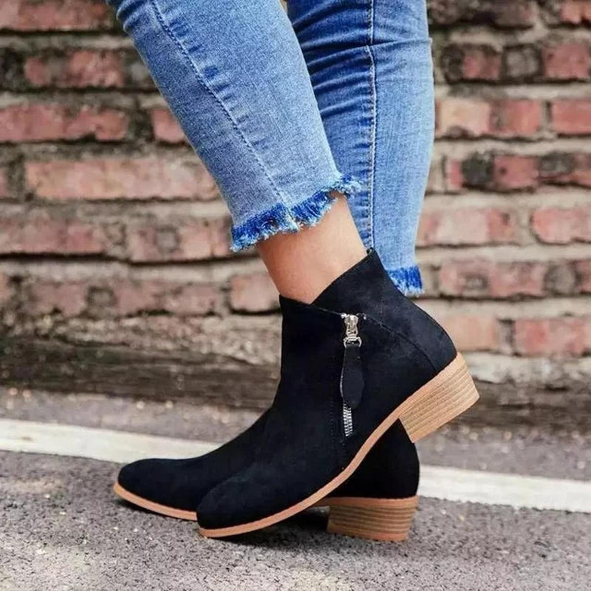 Botines cortos de ante para mujer