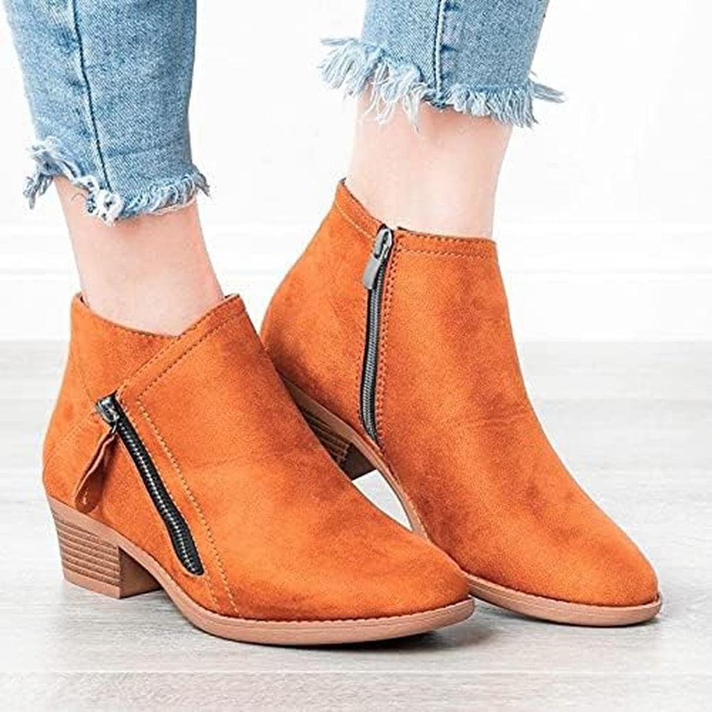 Botines cortos de ante para mujer