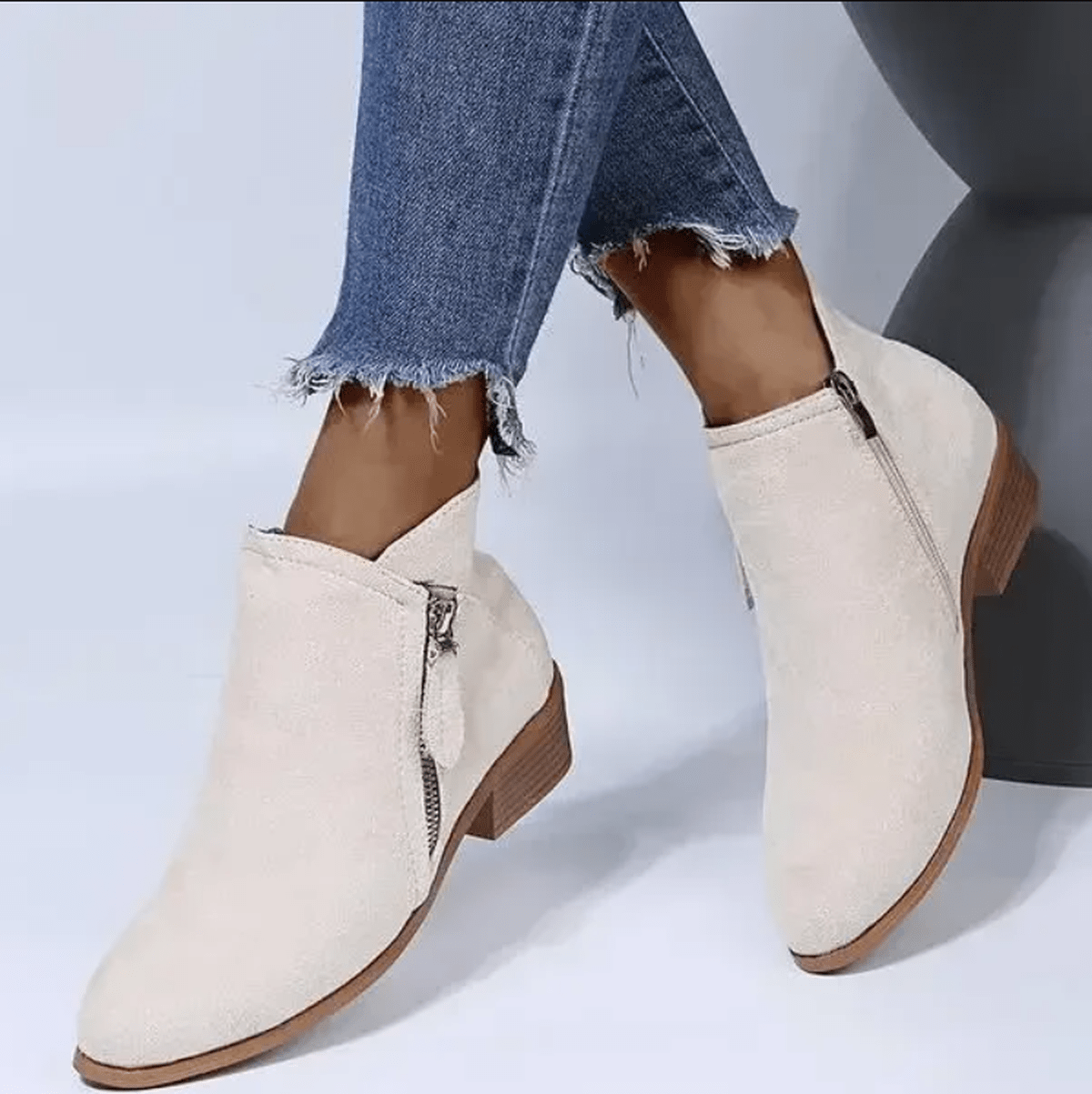 Botines cortos de ante para mujer