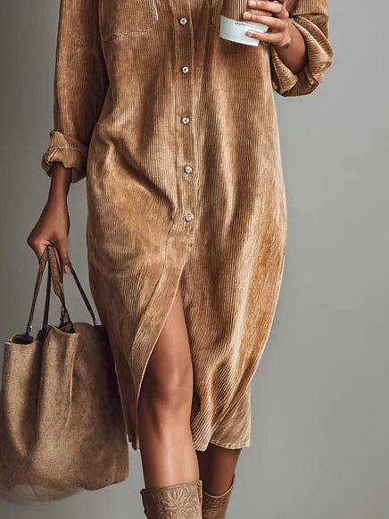 Conchi – Vestido Midi Amplio con Bolsillos