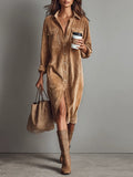 Conchi – Vestido Midi Amplio con Bolsillos