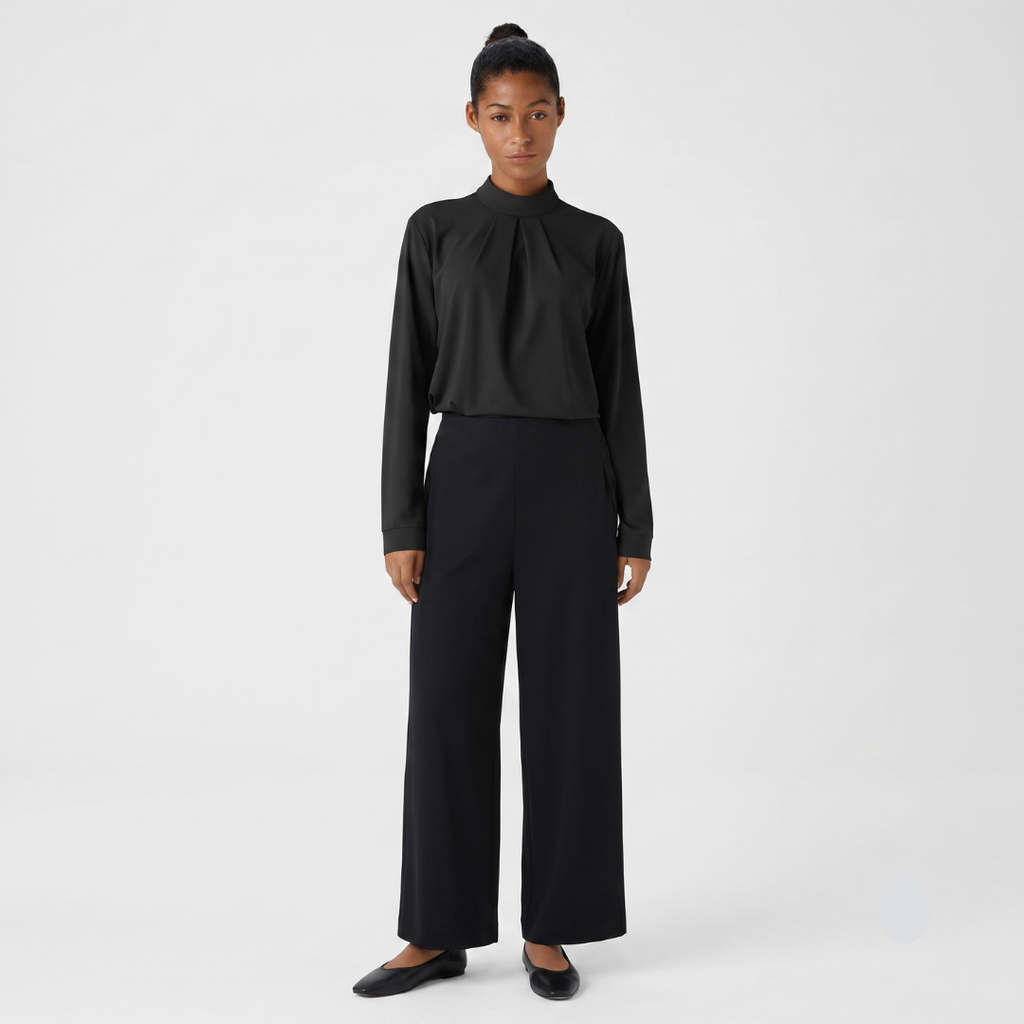 Bianca - Blusa elegante con detalle de cierre trasero